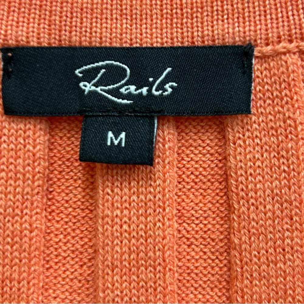 Rails Vibrant Coral Midi Dress        Size Medium - Picture 4 of 6